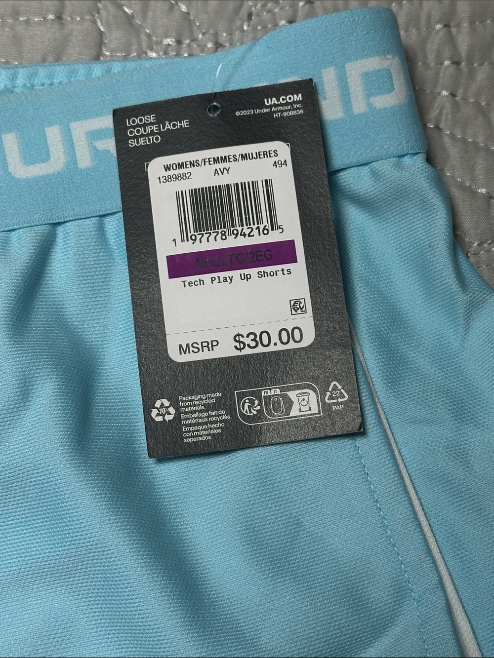Under Armour Women's Plus-Size Tech Play Up Shorts, NWT’s, Size 2X - Picture 2 of 8